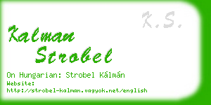 kalman strobel business card